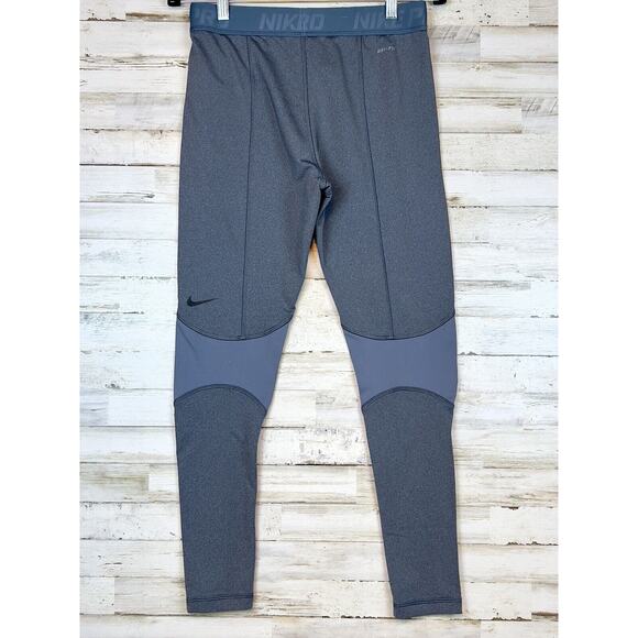 Nike Pro Dri Fit Compression Leggings Women's Large Gray Running Yoga Fitness - Picture 4 of 12